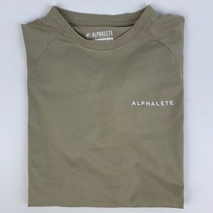 Alphalete men’s Performance shirt size Medium Tan